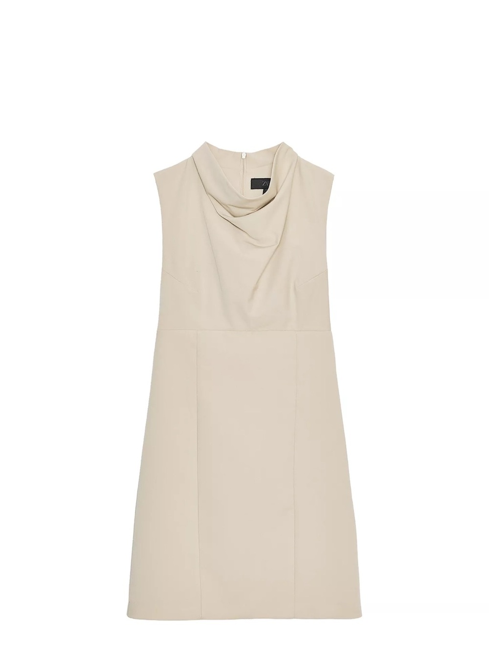 Zara Cream Cowl Neck Midi Dress